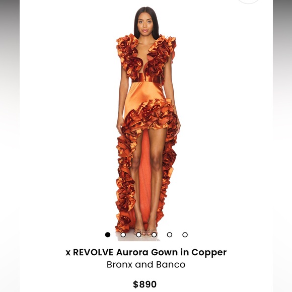 Bronx and Banco x REVOLVE Aurora Gown in Copper in size XS. - Picture 3 of 6